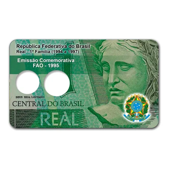 Display Expositor Para Moedas Do Real 1ª Família 1995 Fao