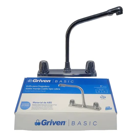 Griferia Llave De Fregadero 8  Griven   Doble Alta