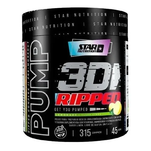 Pump 3d Ripped Star Nutrition 315gr Pre Workout + Quemador