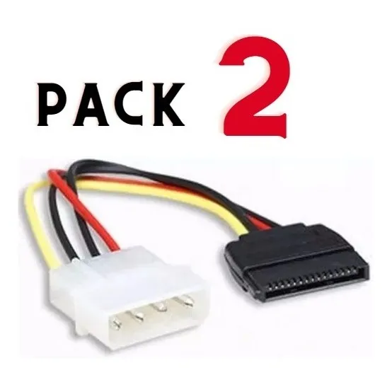 Cable Energía Poder Power Adaptador Molex A Sata 4 Pines 