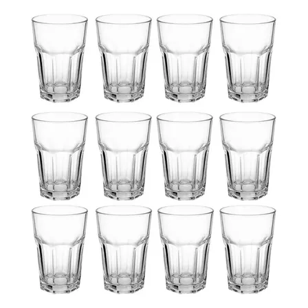 Copo De Vidro 350ml Vitaminas Sucos Ou Smoothies 12 Unidade Transparente