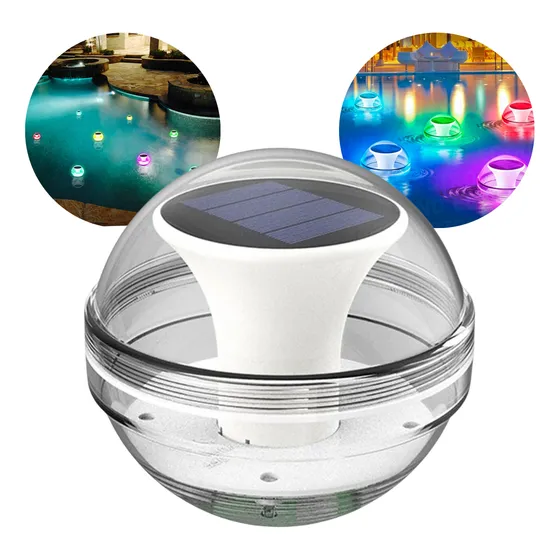 Luz Solar Flotante Lampara Esfera Pileta Piscina Rgb 3 Modos Estructura Transparente
