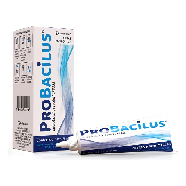 Probacilus Gotas Probióticas Niño Lactobacillus Reuteri 5 Ml Sabor Sin Sabor