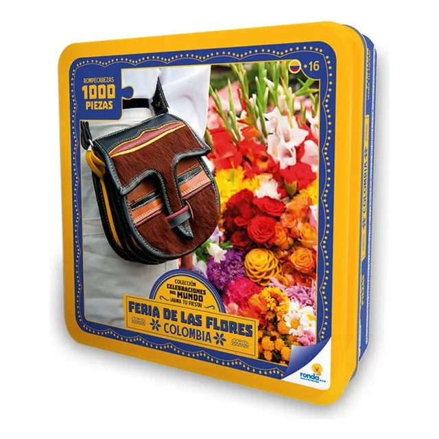 Rompecabezas Carton 1000pzas Lata Celebraciones Feria Flores