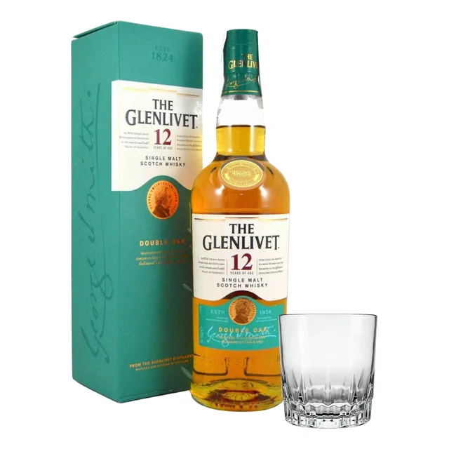 Whisky Glenlivet 12 Años  + Estuche + Vaso Regalo Quirino
