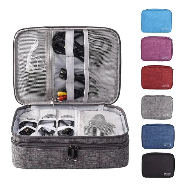 Estuche Cartuchera Organizador Para Cables Viaje Almacenar