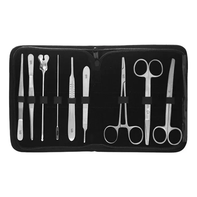 Kit / Equipo De Diseccion 9 Piezas Acero Inoxidable
