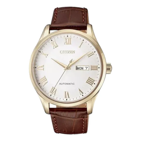 Relógio Citizen Masculino Automatico Tz20797m Rose Couro