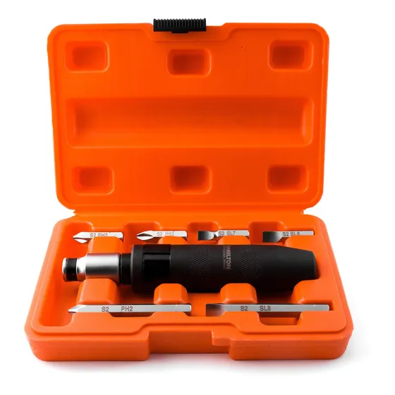 Destornillador de Impacto Hamilton Kit Estuche con puntas y accesorios DMP