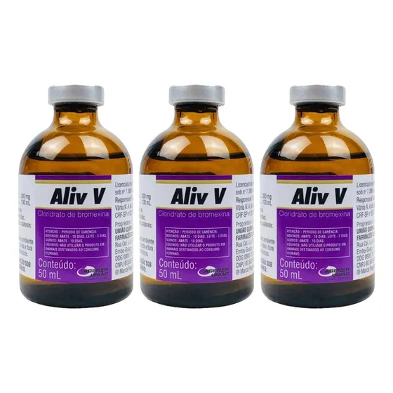 Kit 3 Aliv V Agener União - 50 Ml Expectorante Mucolítico