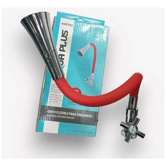 Griferia Cuello Flexible P/lavaplatos Agua Fria Aqua Plus