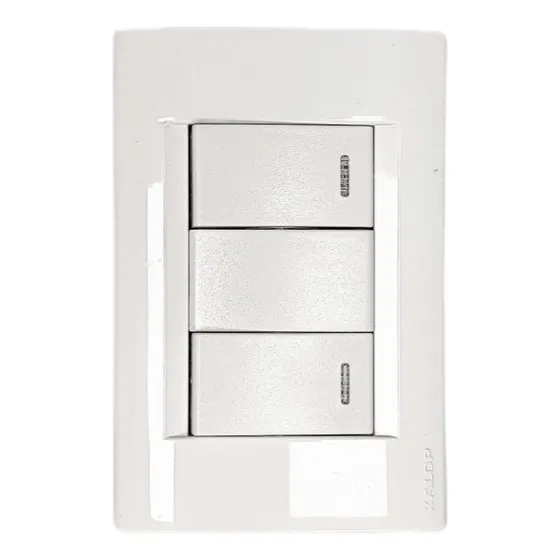 Llave De Luz Linea Civil Armado 2 Punto Blanca Kalop Color Blanco Corriente Nominal 10 A Voltaje Nominal 220v