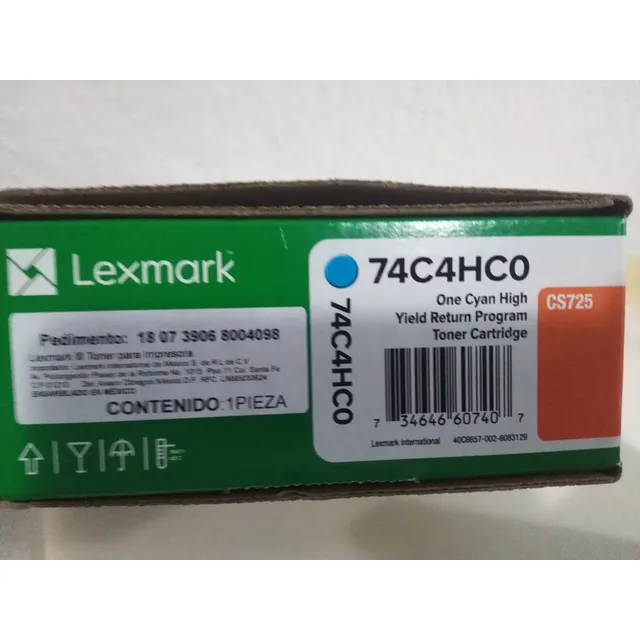 Cartucho De Tinta Para Impresora Lexmark Cs725 Cyan