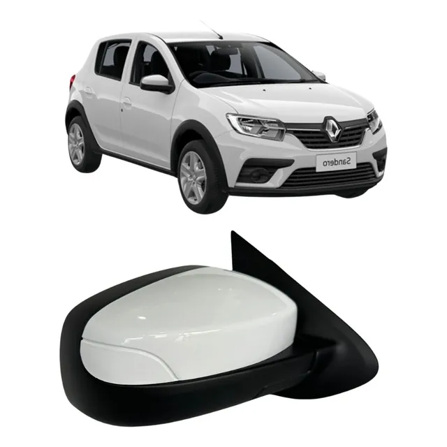 Retrovisor Sandero Original Renault 2015 Manual Branco Ld