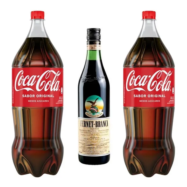 Combo Fernet Branca 750cc Con Coca Cola 2,25 L X2 - Gobar®