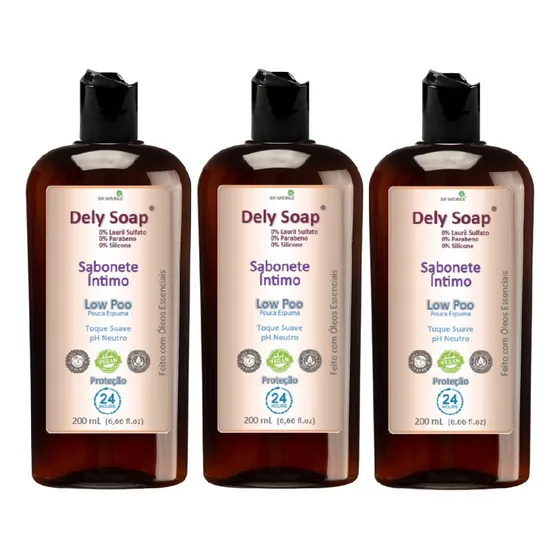 3x Sabonete Íntimo Dely Soap Para Candidíase E Vaginose