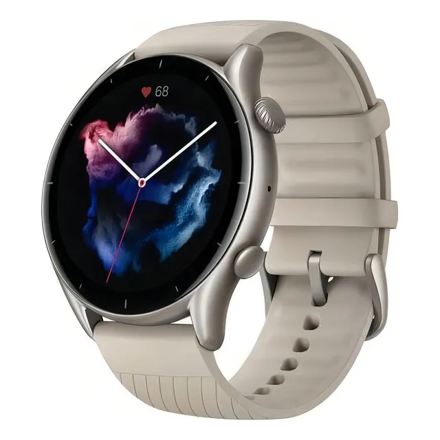 Smartwatch Amazfit Fashion GTR 3 tela de 1.39" com pulseira de silicone - cor moonlight grey