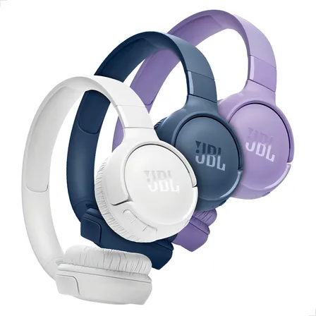 Auriculares Jbl Tune 520, color violeta, con cancelación de ruido