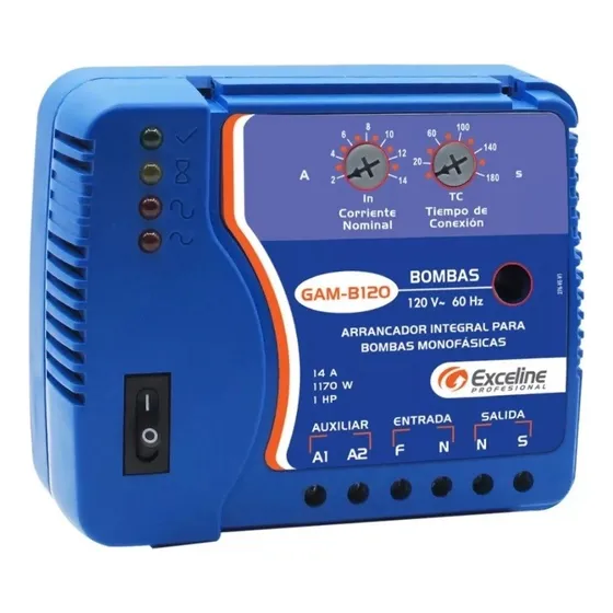 Protector Rele Bombas Monofasicas Bornera 120v 1hp Exceline