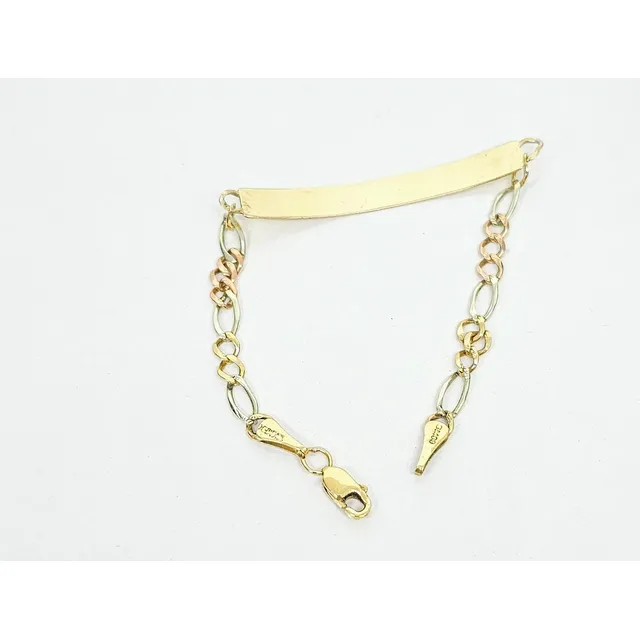 Esclava De Oro Florentino 10k Mex X109 Amarillo 10.16 Cm 38.1 Cm
