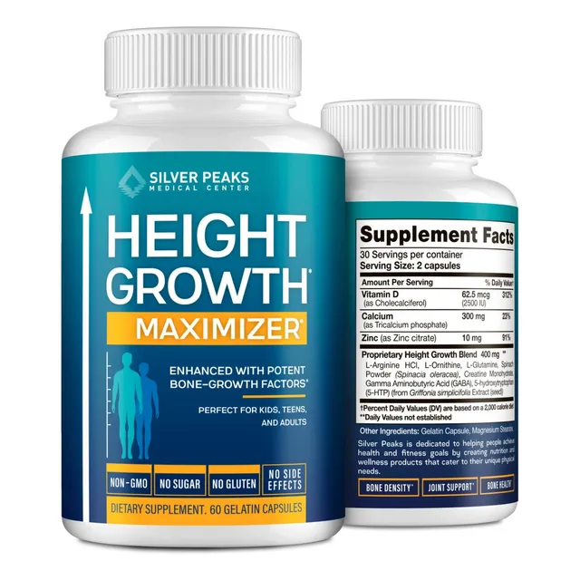 Height Growth Pastillas De Crecimiento Estatura Talla 15cm Sabor Natural
