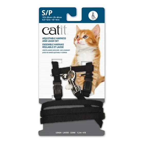 Cat It Arnés Con Trailla Ajustables De Nailon Para Gatos Color Celeste Tamaño Del Collar 17,5 - 30 Cm | 25 - 40 Cm. (pecho | Barriga)