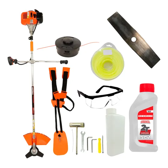 Roçadeira Lateral Gasolina Vr620h 62cc 2t 3hp Vulcan Kit