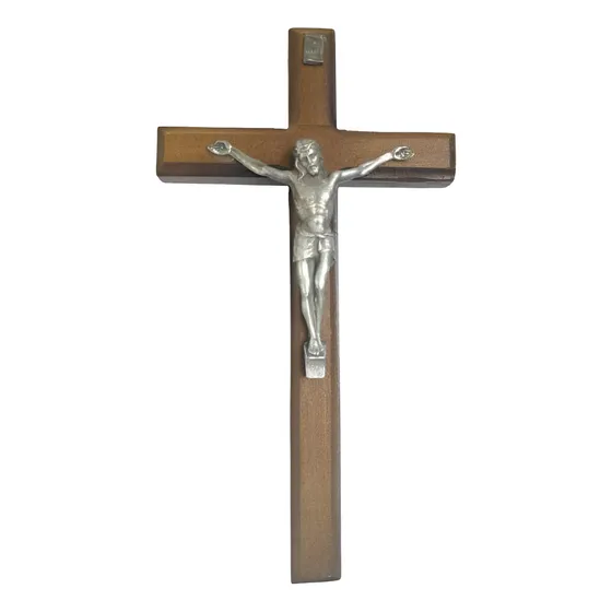 Cruz De Madera  Cristo 22 Cm Crucifijo Colgar