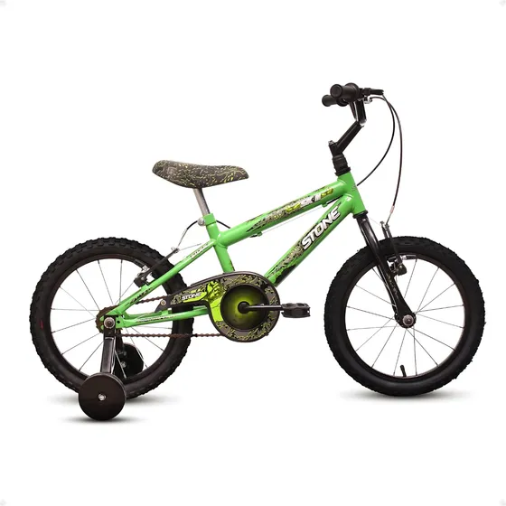 Bicicleta Aro 16 Infantil Masculina Com Máscara Skii Stone B