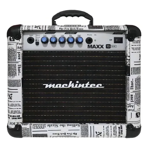 Amplificador Mackintec Maxx 15 Transistor para guitarra de 15W cor jornal 127/220V