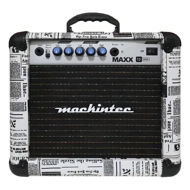 Amplificador Mackintec Maxx 15 Transistor Para Guitarra De 15w Cor Jornal 110v/220v