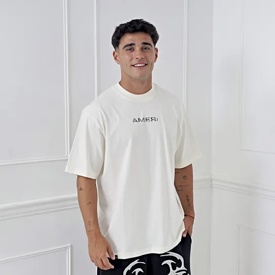 Remera De Algodon Ameri Doble Estampa Marca Vulkano