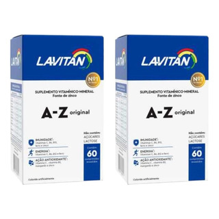 Kit Lavitan A-z Original Com 2un De 60 Comprimidos Cada Sem Sabor Kit Lavitan A-z Original Com 2un De 60 Comprimidos Cada Sem Sabor