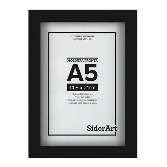 Moldura A5 Caixa Alta Profundidade 1 Unidade 15x21