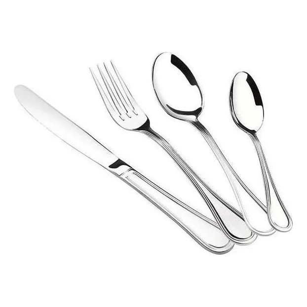 Magefesa Set De Cubiertos Acero Inoxidable 24 Pz Ana Color Plateado