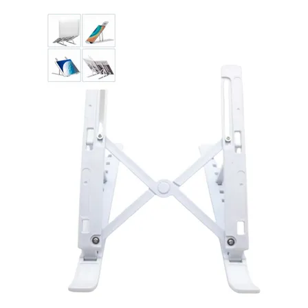 Base Apoyo Soporte Plegable Para Macbook Notebook Y Tablet Color Blanco