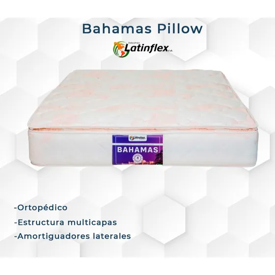 Colchón Individual Ortopédico Con Pillow Latinflex Bahamas