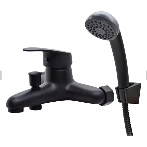 Grifera Duchador Monocomando Negro Acabado Mate Premium