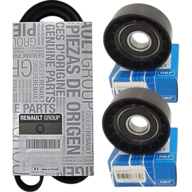 Kit 2 Poleas Poli V Skf Renault Logan 1.6 8v K7m