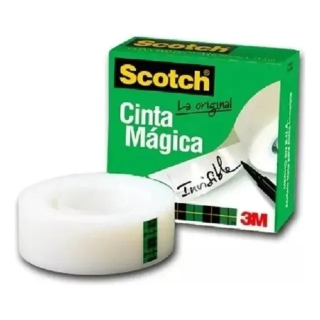 Cinta Mágica Scotch 19x25 Invisible 3m Todo Chile Color Blanco Lisa