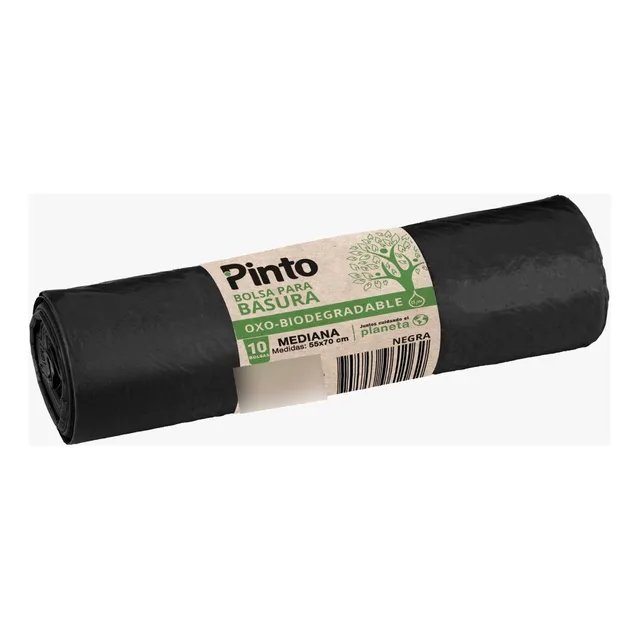 Bolsa Basura Pinto Biodegradable X10 Mediana 55 X 70 Cm