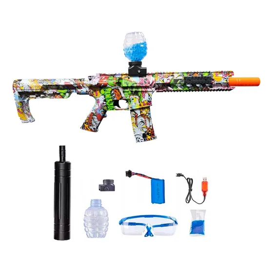 Ametralladora Tipo Fusil Juguete Bolitas Hidrogel Eléctrica Multicolor