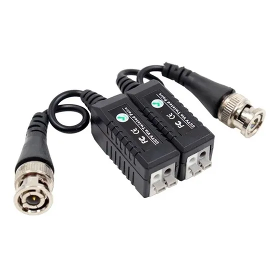 Video Balun Pasivo Tipo Clip Con Organizador Camaras Cctv