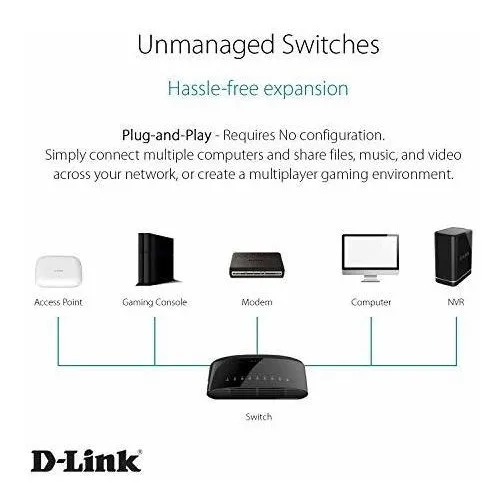 D Link Conmutador Gigabit Negro