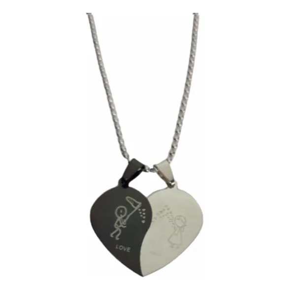 Collar Set Para Compartir Corazón Love You
