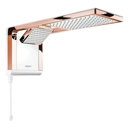 Lorenzetti Acqua Duo Chuveiro Branco E Rose Gold 7800w Branco/rose Gold 220v 7.8 Kw
