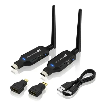 Hdmi Inalambrico Transmisor Hdmi 50 Metros Transmisor Hdmi Inalambrico Hdmi Wireless Adaptador Hdmi Inalambrico Extensor Hdmi Inalambrico Negro