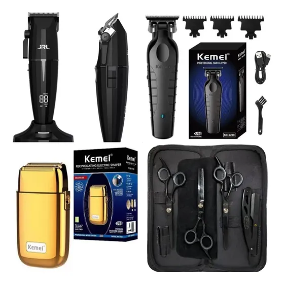 Kit 3 Tesouras Máquina Corte Jrl Onixy Acab 2299 Shaver Tx1