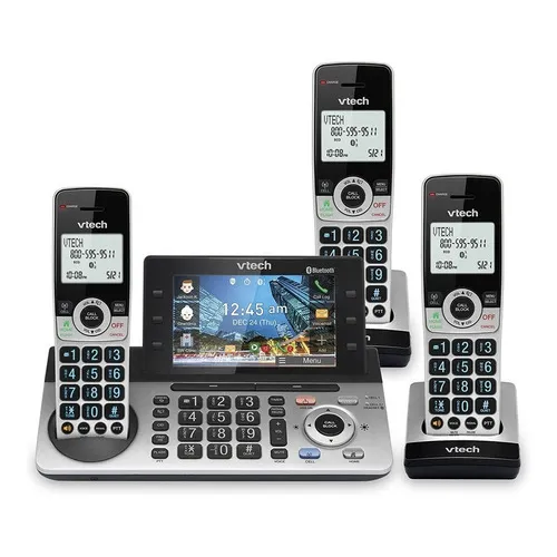 Telefono Inalambrico Triple Vtech Pantalla Conectas Celular Color Plateado