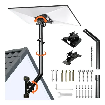 Suporte De Aço Carbono Para Starlink3, 44-84cm max360° Ajustável Parede/Teto